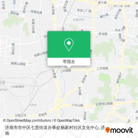 济南市市中区七贤街道办事处杨家村社区文化中心地图