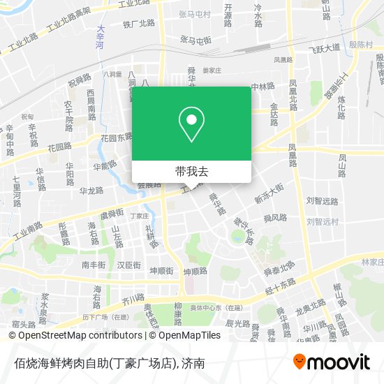 佰烧海鲜烤肉自助(丁豪广场店)地图