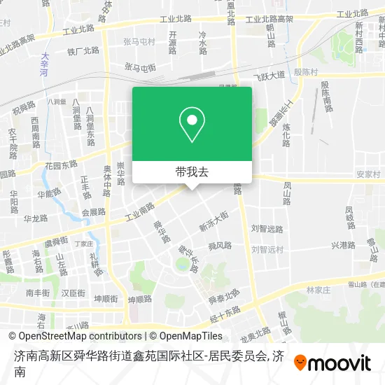 济南高新区舜华路街道鑫苑国际社区-居民委员会地图