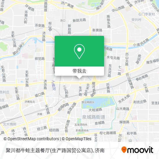 聚川都牛蛙主题餐厅(生产路国贸公寓店)地图