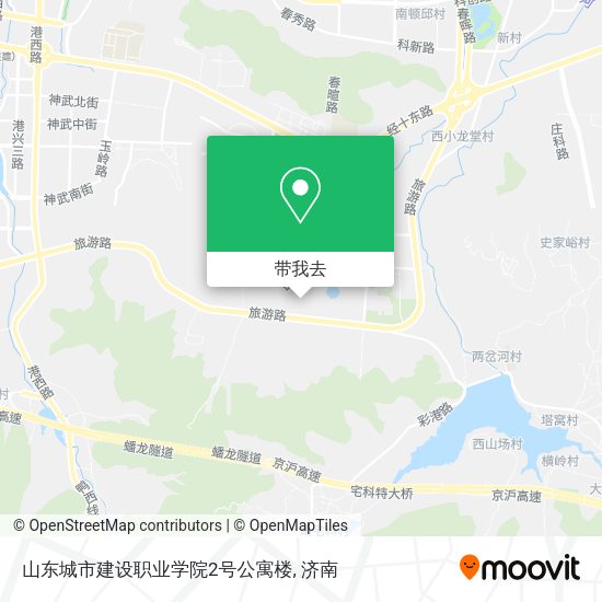 山东城市建设职业学院2号公寓楼地图