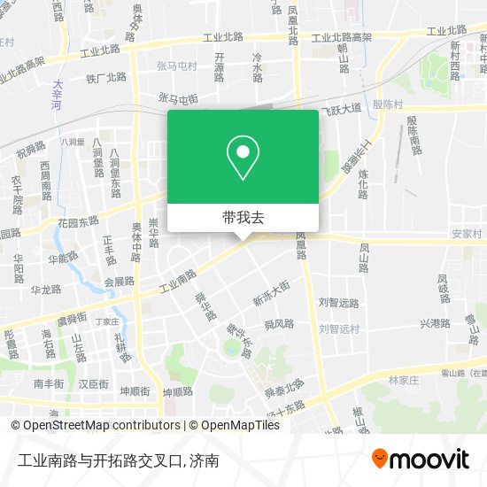 工业南路与开拓路交叉口地图