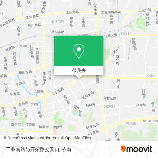 工业南路与开拓路交叉口地图