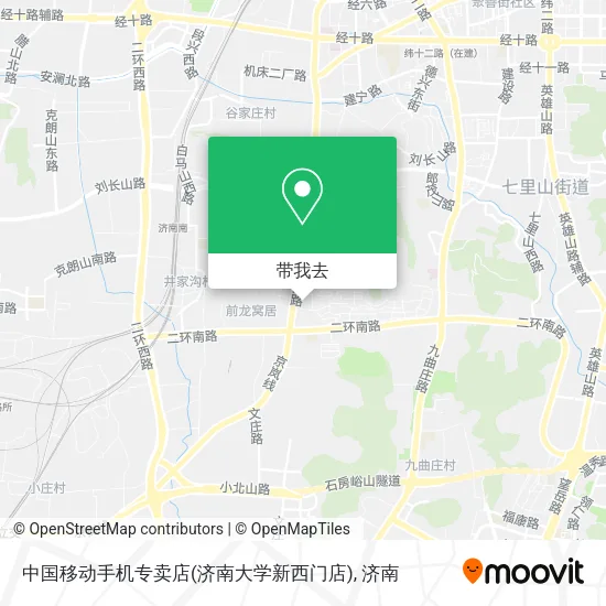 中国移动手机专卖店(济南大学新西门店)地图