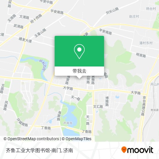 齐鲁工业大学图书馆-南门地图