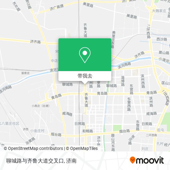 聊城路与齐鲁大道交叉口地图