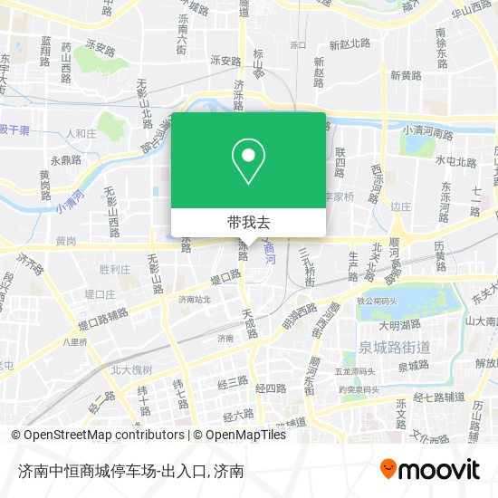济南中恒商城停车场-出入口地图