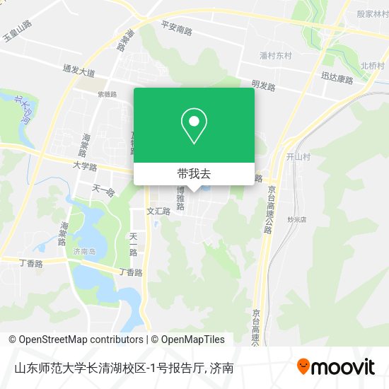 山东师范大学长清湖校区-1号报告厅地图
