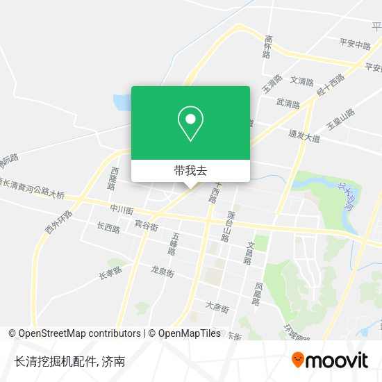 长清挖掘机配件地图