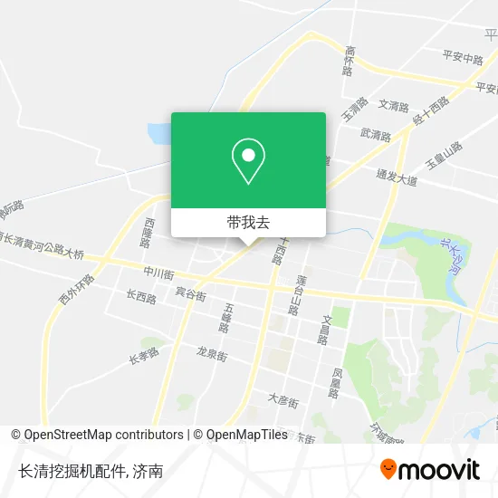 长清挖掘机配件地图