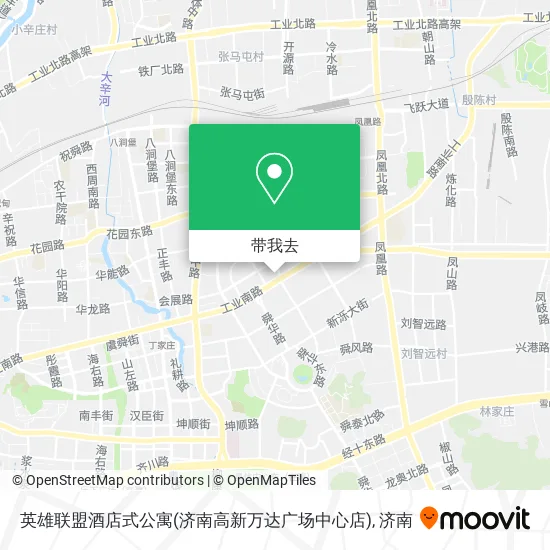 英雄联盟酒店式公寓(济南高新万达广场中心店)地图