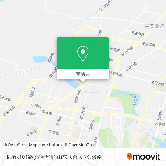 长清k101路(滨河华庭-山东联合大学)地图