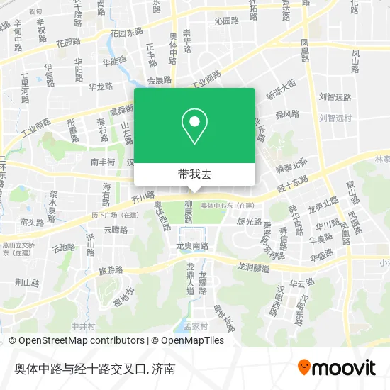 奥体中路与经十路交叉口地图