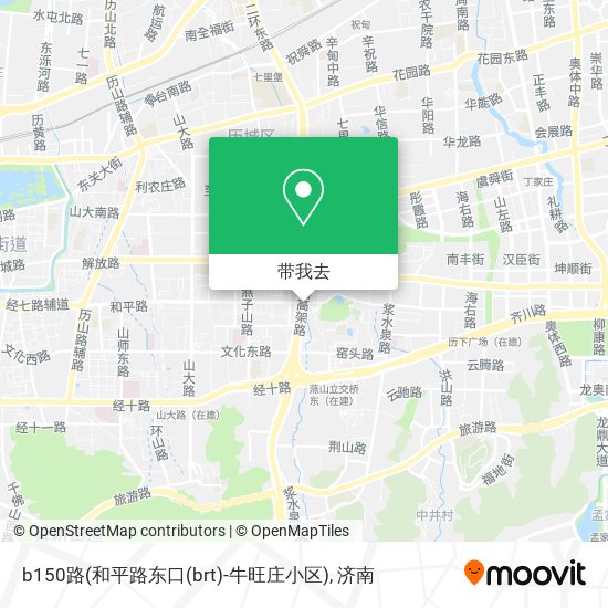 b150路(和平路东口(brt)-牛旺庄小区)地图