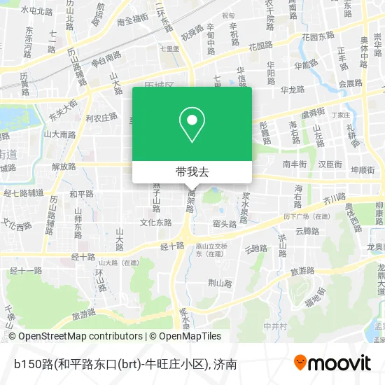 b150路(和平路东口(brt)-牛旺庄小区)地图