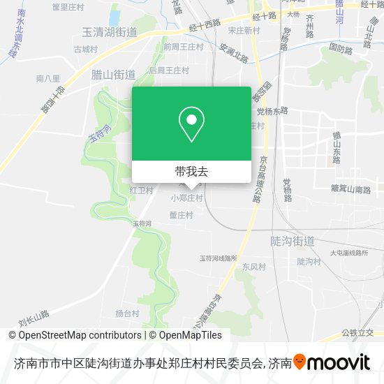 济南市市中区陡沟街道办事处郑庄村村民委员会地图