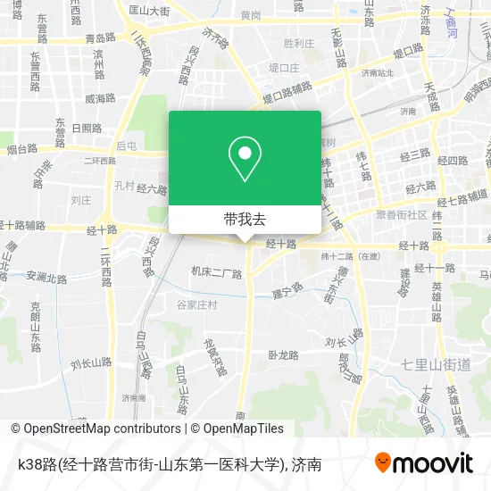 k38路(经十路营市街-山东第一医科大学)地图