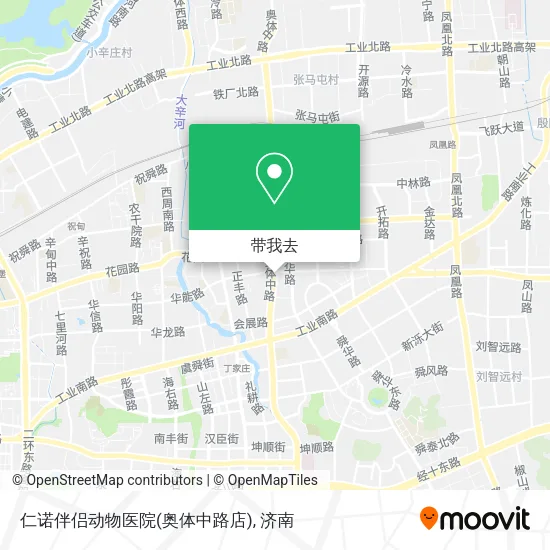 仁诺伴侣动物医院(奥体中路店)地图