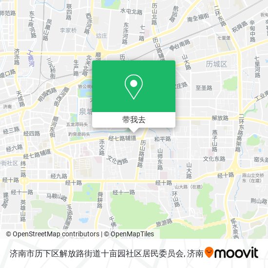 济南市历下区解放路街道十亩园社区居民委员会地图