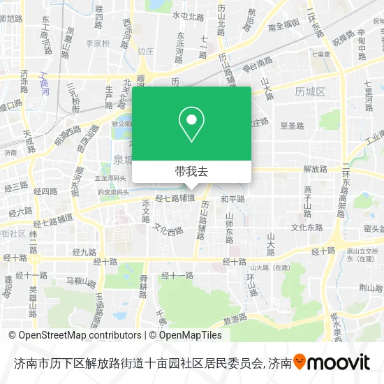 济南市历下区解放路街道十亩园社区居民委员会地图