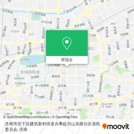 济南市历下区建筑新村街道办事处历山东路社区居民委员会地图