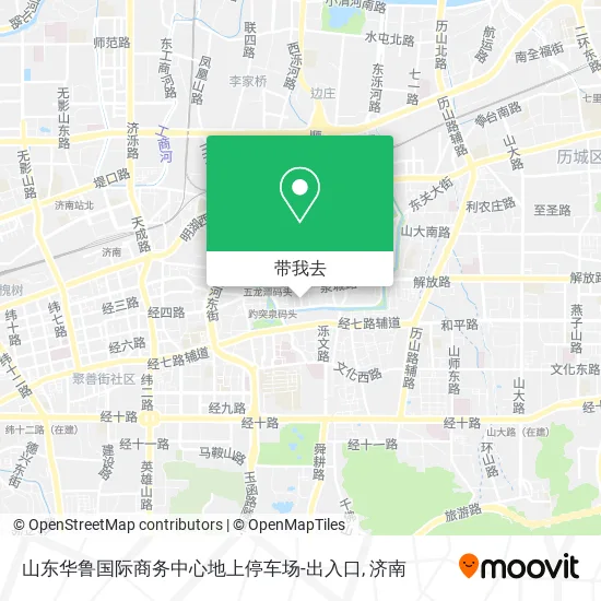 山东华鲁国际商务中心地上停车场-出入口地图