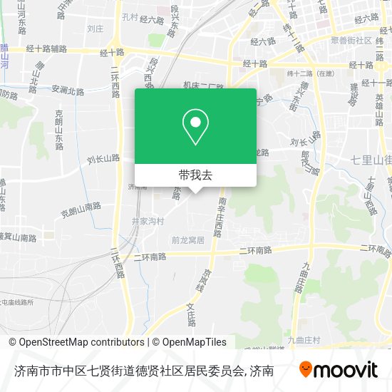 济南市市中区七贤街道德贤社区居民委员会地图