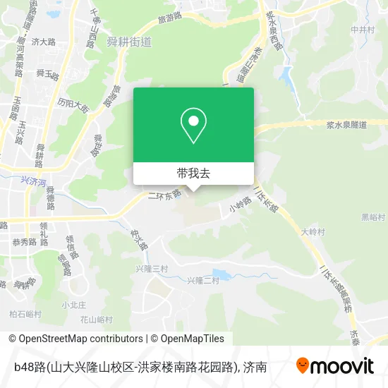 b48路(山大兴隆山校区-洪家楼南路花园路)地图