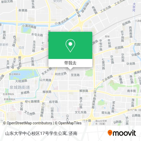 山东大学中心校区17号学生公寓地图