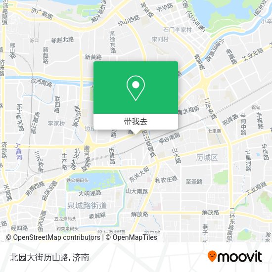 北园大街历山路地图