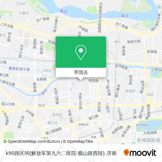 k90路区间(解放军第九六〇医院-腊山路西段)地图