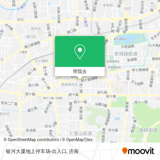 银河大厦地上停车场-出入口地图