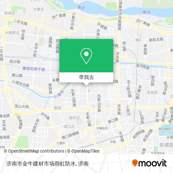 济南市金牛建材市场雨虹防水地图