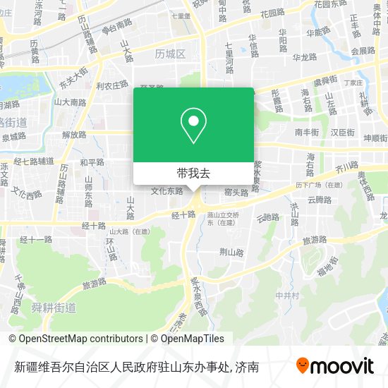 新疆维吾尔自治区人民政府驻山东办事处地图