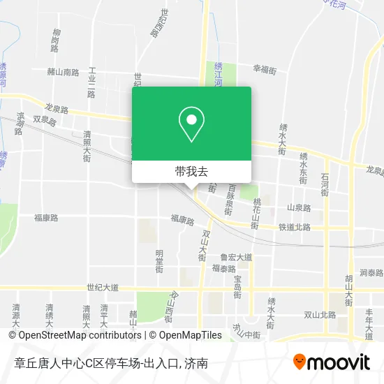 章丘唐人中心C区停车场-出入口地图