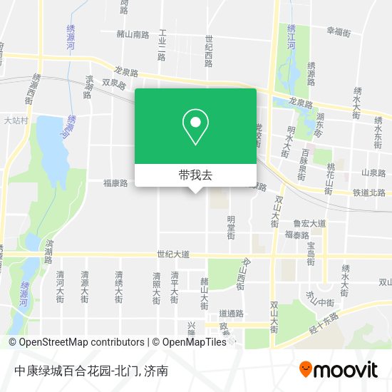 中康绿城百合花园-北门地图