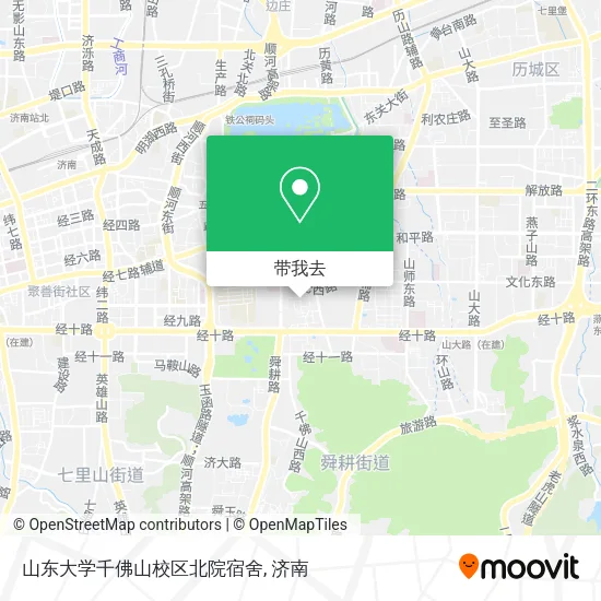 山东大学千佛山校区北院宿舍地图
