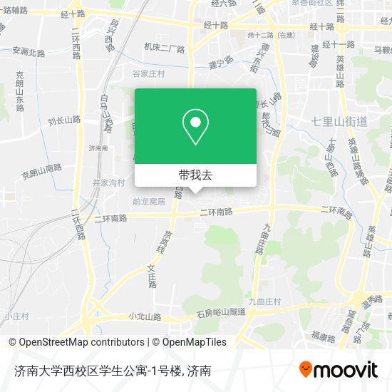 济南大学西校区学生公寓-1号楼地图