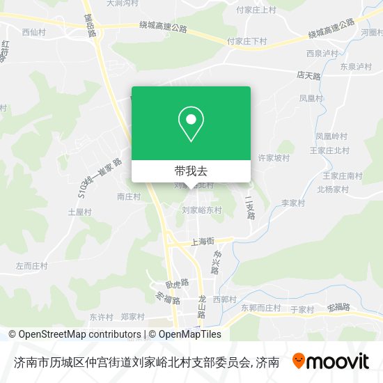 济南市历城区仲宫街道刘家峪北村支部委员会地图