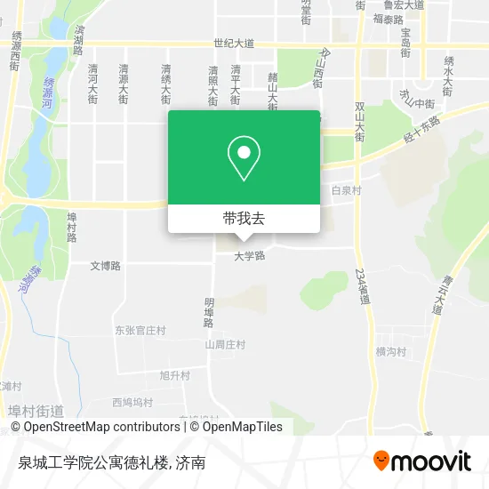 泉城工学院公寓德礼楼地图