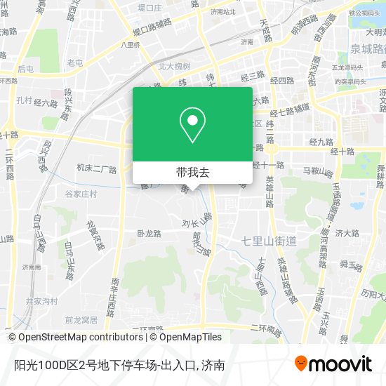 阳光100D区2号地下停车场-出入口地图