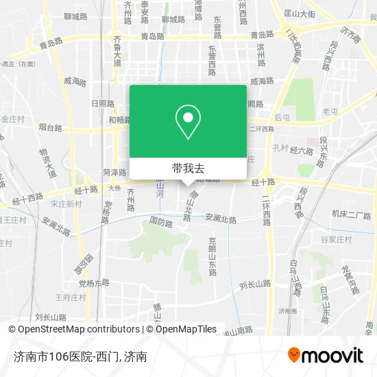 济南市106医院-西门地图