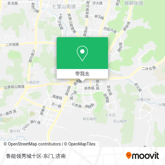 鲁能领秀城十区-东门地图