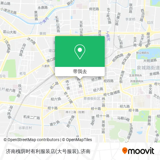 济南槐荫时有利服装店(大号服装)地图