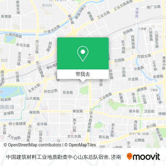 中国建筑材料工业地质勘查中心山东总队宿舍地图