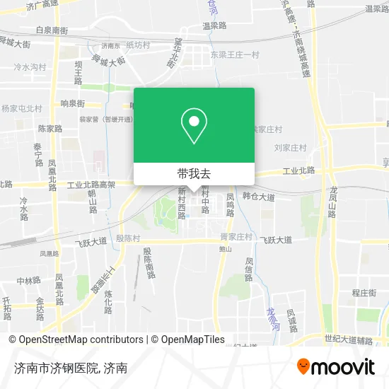 济南市济钢医院地图