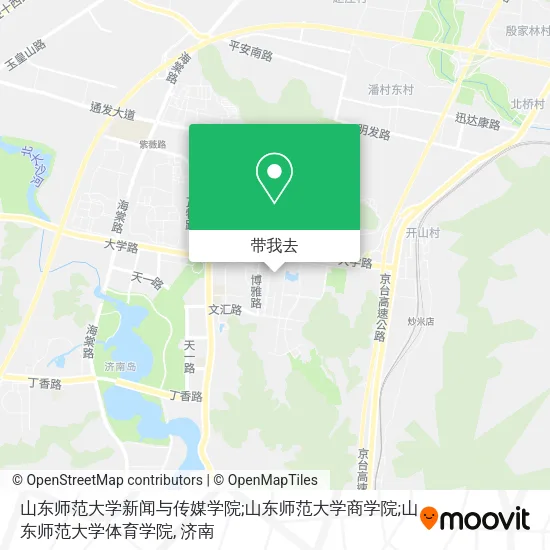 山东师范大学新闻与传媒学院;山东师范大学商学院;山东师范大学体育学院地图