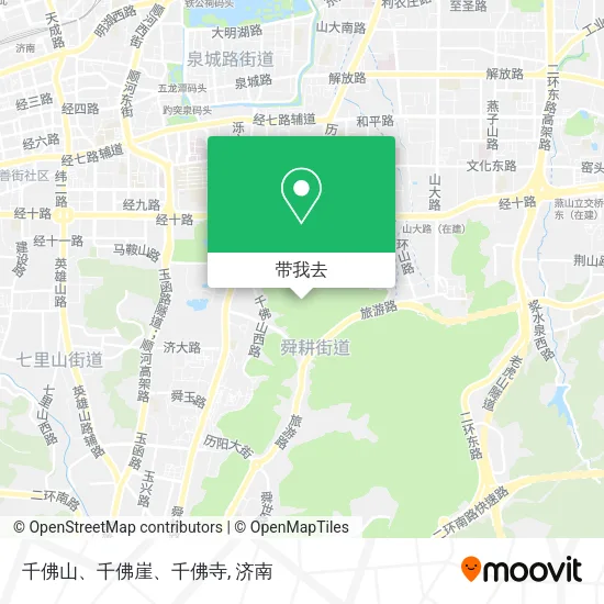 千佛山、千佛崖、千佛寺地图