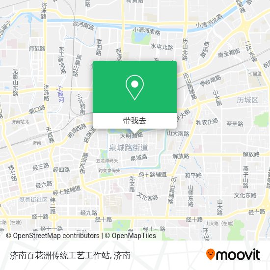 济南百花洲传统工艺工作站地图