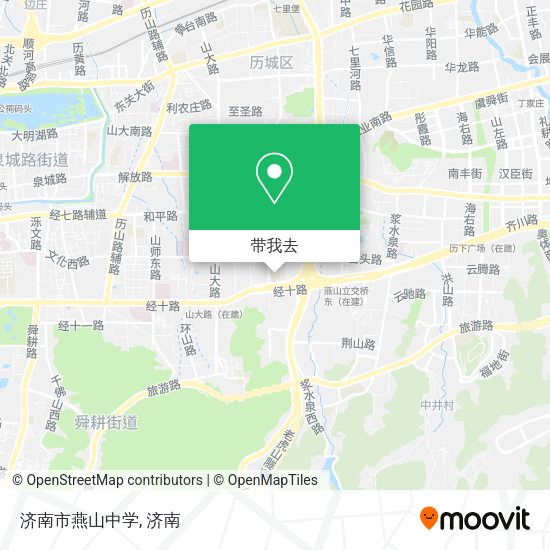 济南市燕山中学地图